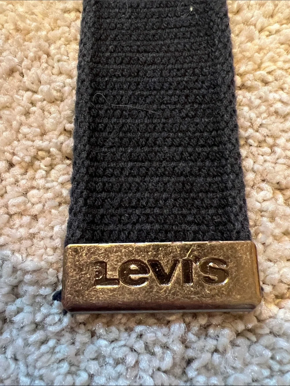 Levi's Blue Belt with Brushed Silver Buckle